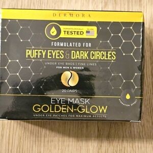 NWT Dermora Eye Mask Golden Glow for Puffy Eyes & Dark Circles brighter looking